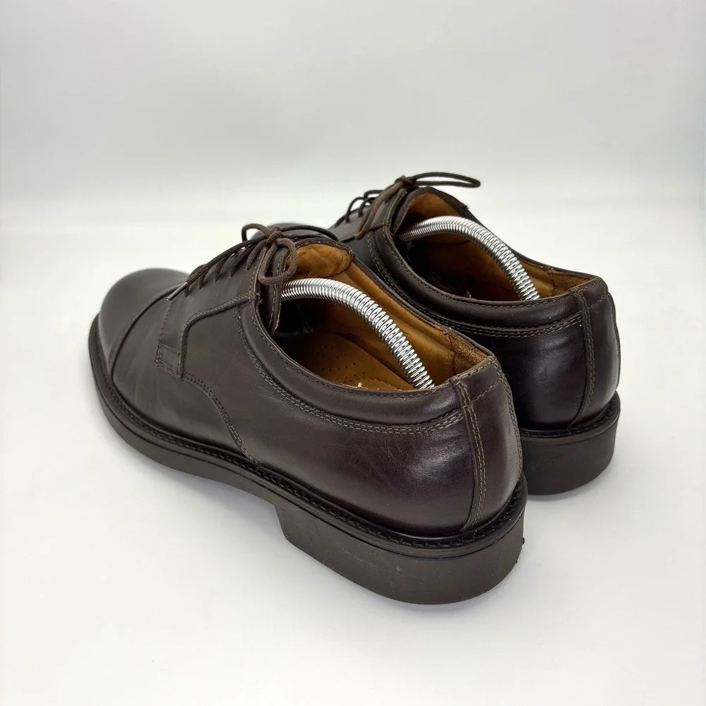 Venturini Comfort & Flex Men's 12M Brown Leather Oxford Made in Italy Shoes
